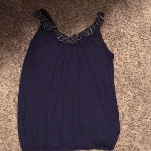 Maternity navy blue tank top
